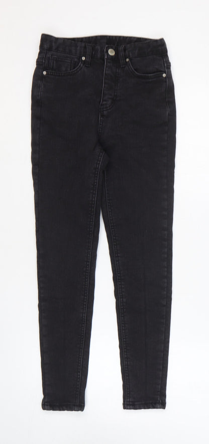 Womens UK Size 25 in Preworn Regular Fit Skinny Black Jeans