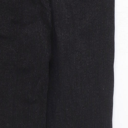 Womens UK Size 25 in Preworn Regular Fit Skinny Black Jeans