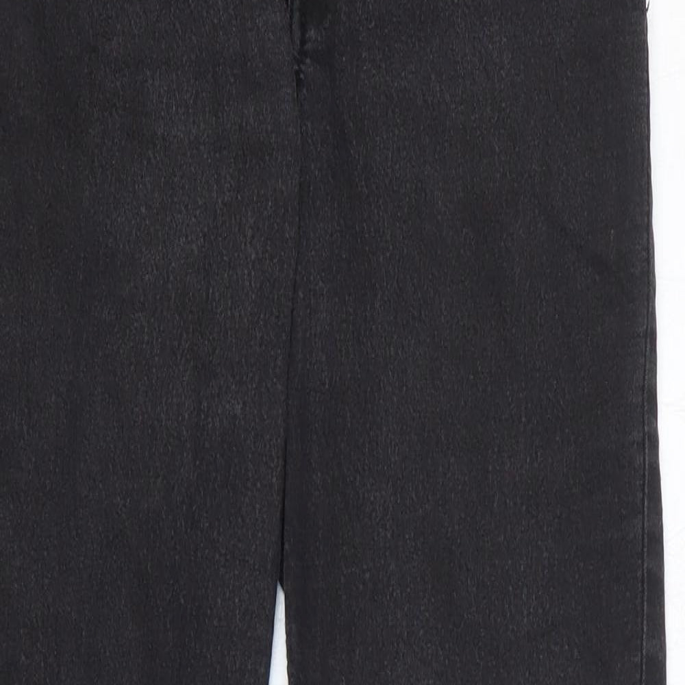 H&M Womens Black Cotton Skinny Jeans Size 12 L27 in Regular Zip