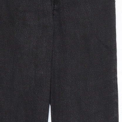 H&M Womens Black Cotton Skinny Jeans Size 12 L27 in Regular Zip