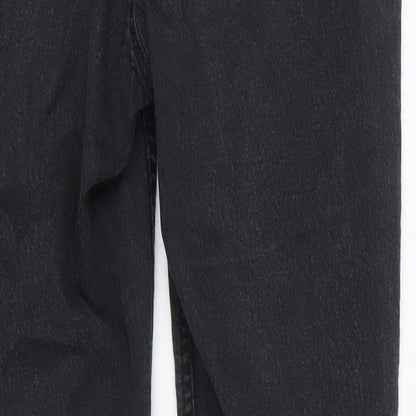 H&M Womens Black Cotton Skinny Jeans Size 12 L27 in Regular Zip
