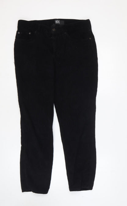 Urban Outfitters Womens Black Cotton Tapered Jeans Size 30 in L30 in Regular Button