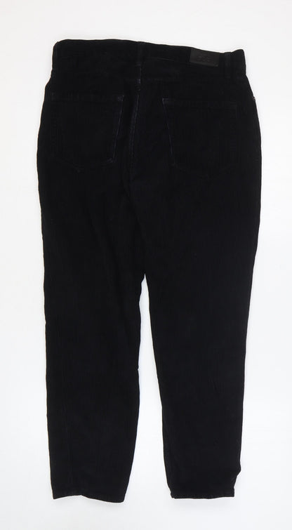 Urban Outfitters Womens Black Cotton Tapered Jeans Size 30 in L30 in Regular Button