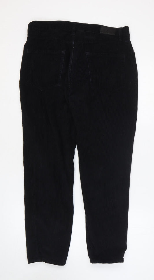 Urban Outfitters Womens Black Cotton Tapered Jeans Size 30 in L30 in Regular Button