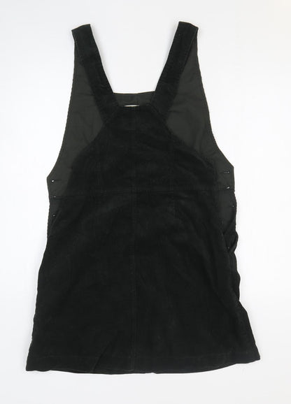 Oasis Womens Black Cotton Mini Size 12 Square Neck Button