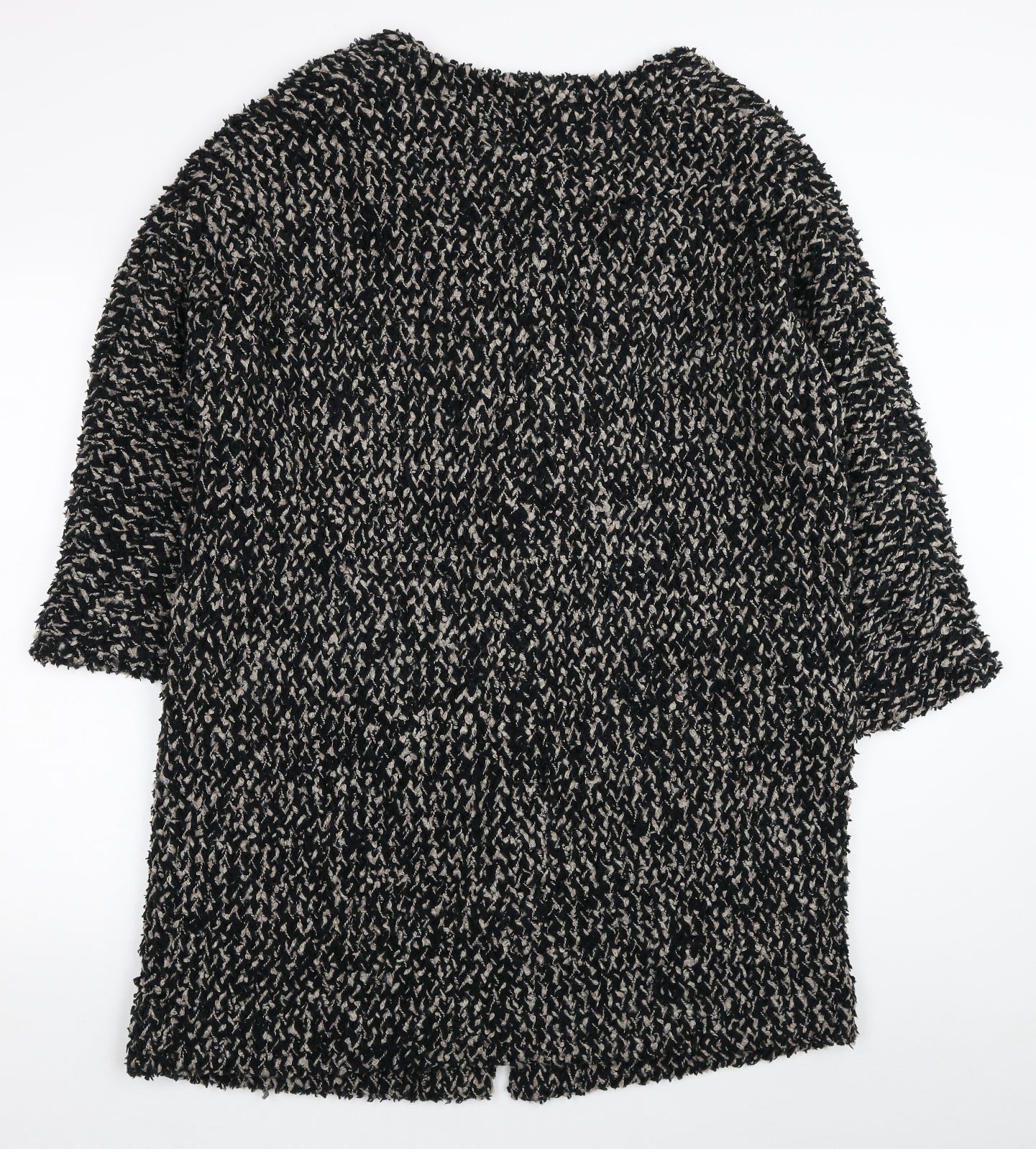 Phase Eight Womens Black Overcoat Coat Size 14 Button