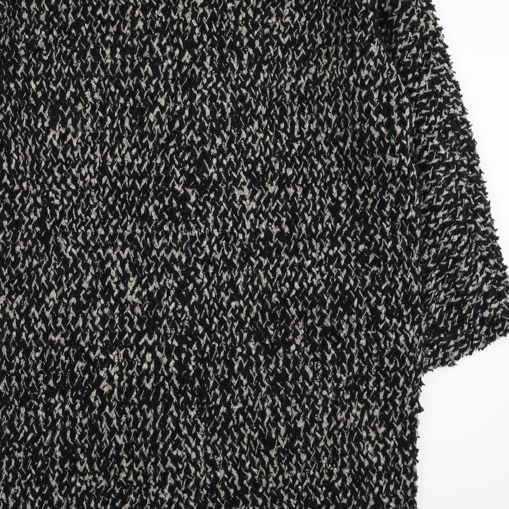 Phase Eight Womens Black Overcoat Coat Size 14 Button