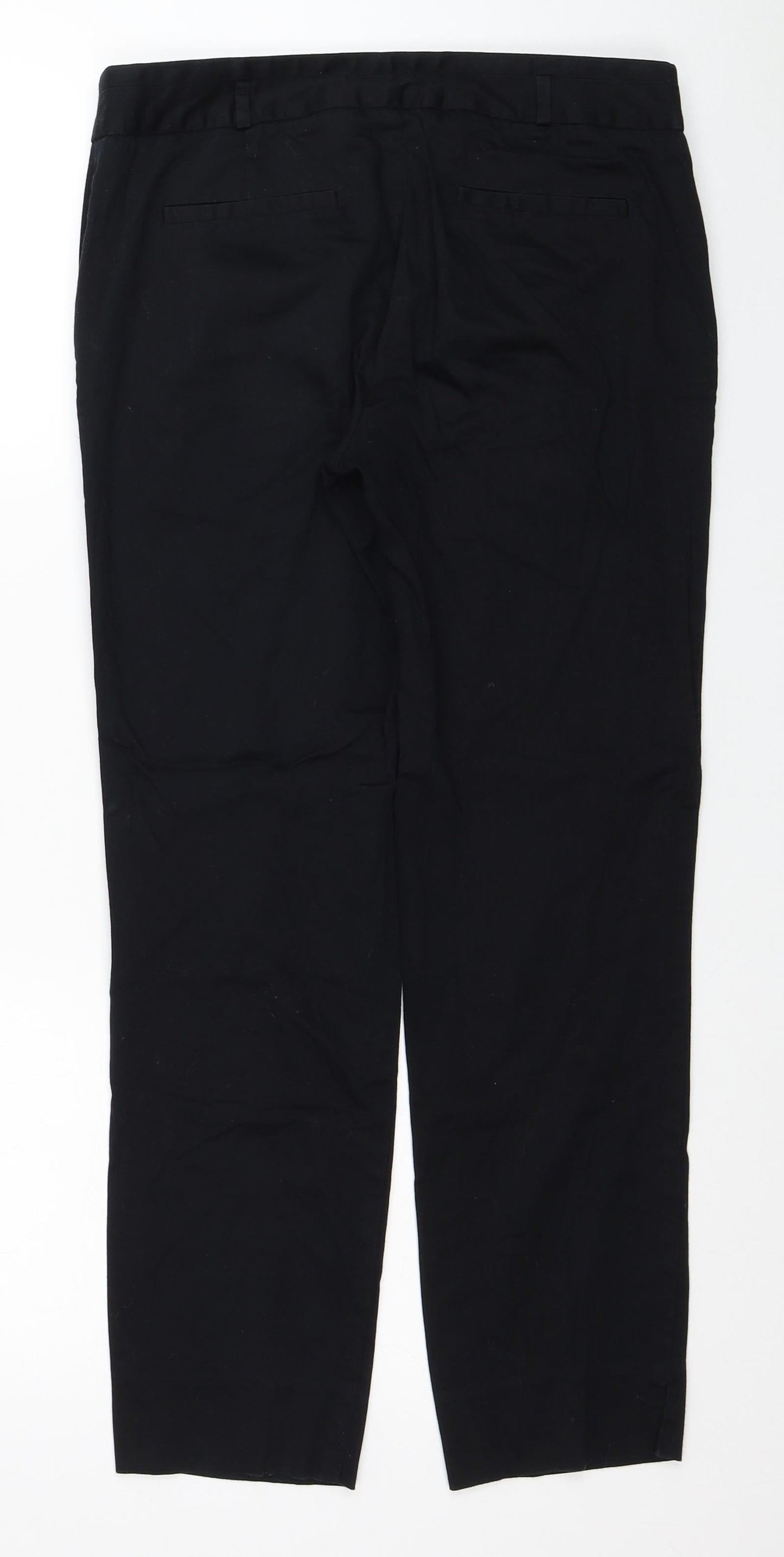 Womens UK Size 10 Warehouse Regular Fit Straight Black Jeans