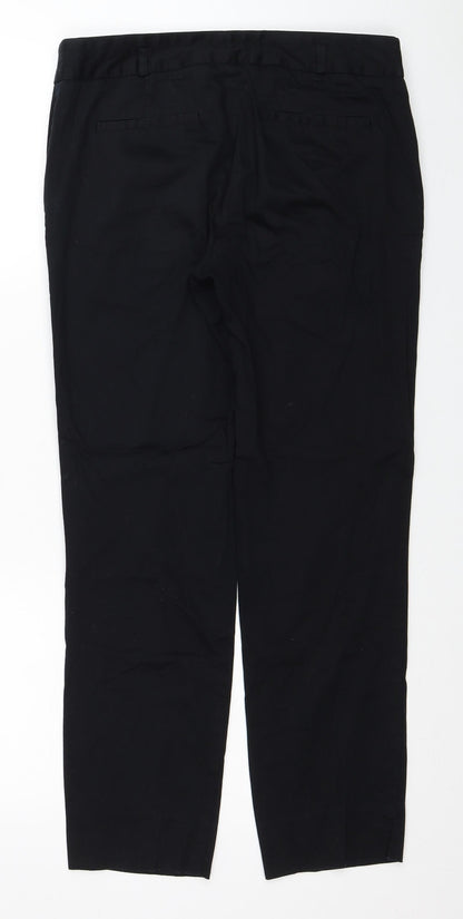 Womens UK Size 10 Warehouse Regular Fit Straight Black Jeans