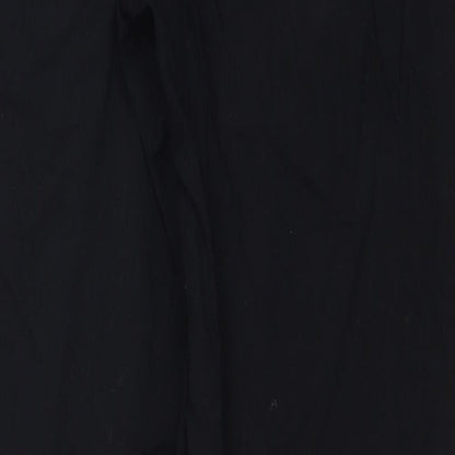 Womens UK Size 10 Warehouse Regular Fit Straight Black Jeans