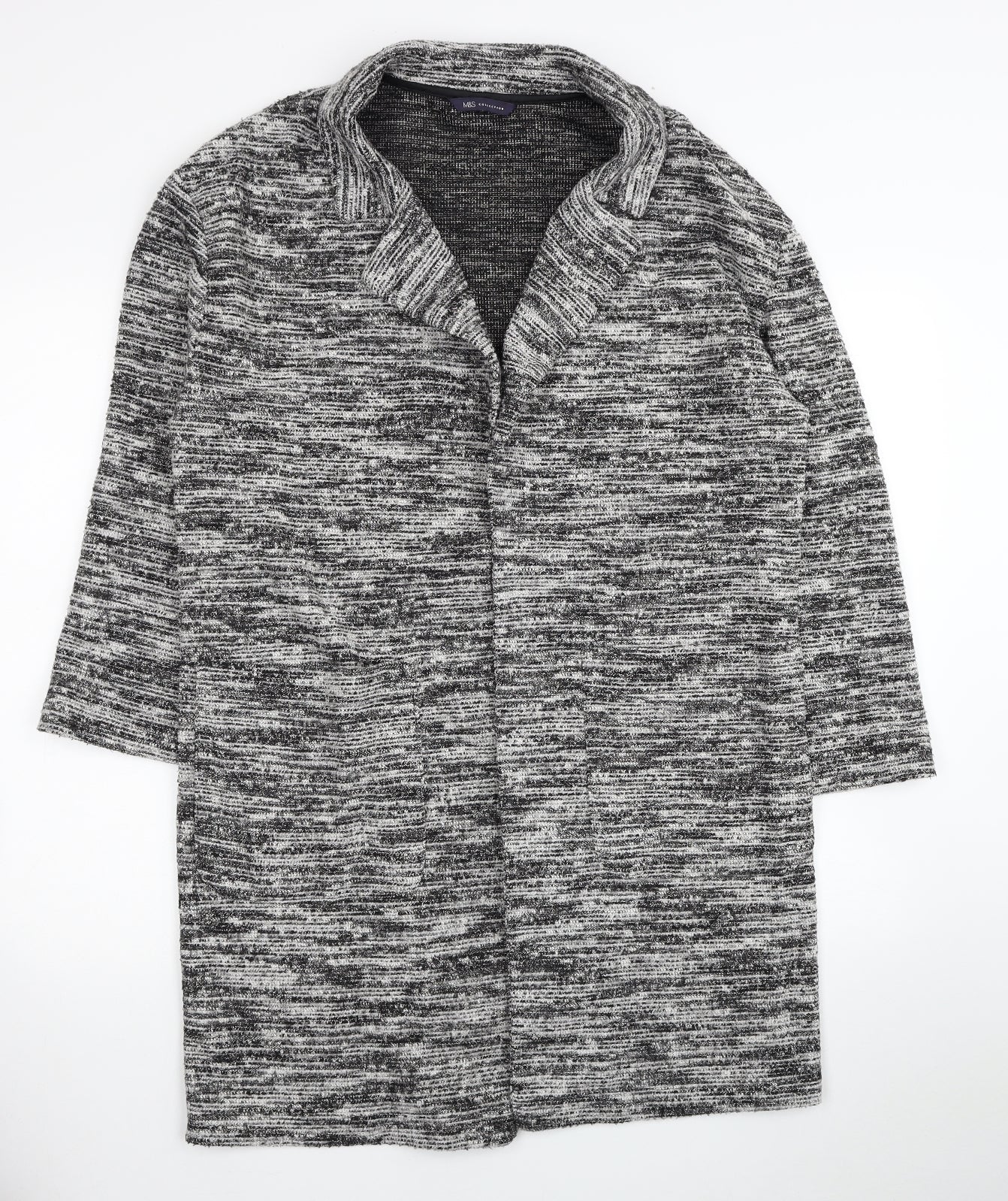 Womens UK Size 12 Marks and Spencer Grey Overcoat