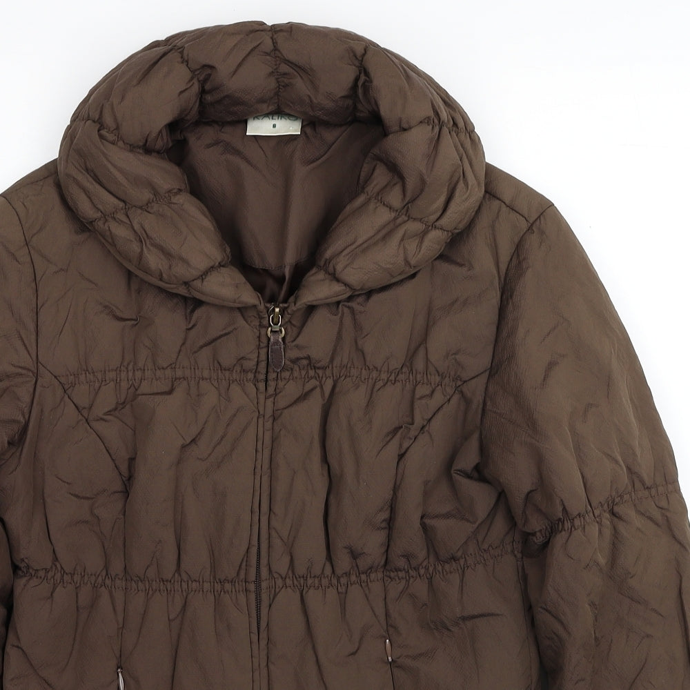 Womens UK Size 8 Kaliko Brown Puffer Jacket
