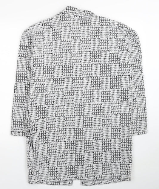 Marks and Spencer Womens White Geometric Kimono Coatigan Size 12