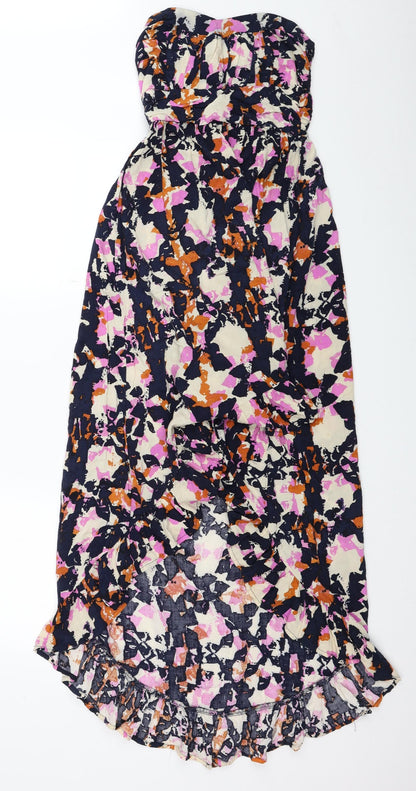 Mini Chica Womens Multicoloured Geometric Rayon Trapeze & Swing Size S Sweetheart Pullover