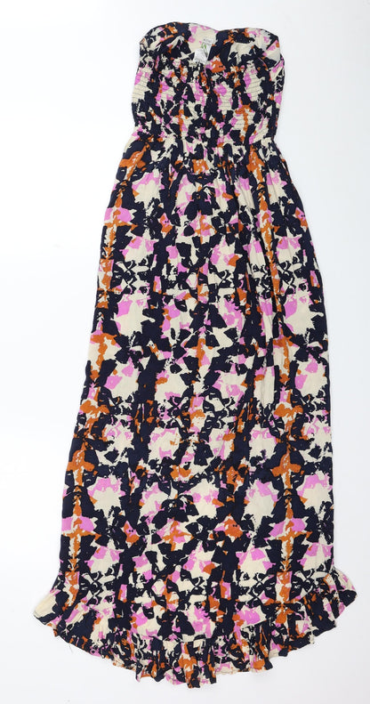 Mini Chica Womens Multicoloured Geometric Rayon Trapeze & Swing Size S Sweetheart Pullover