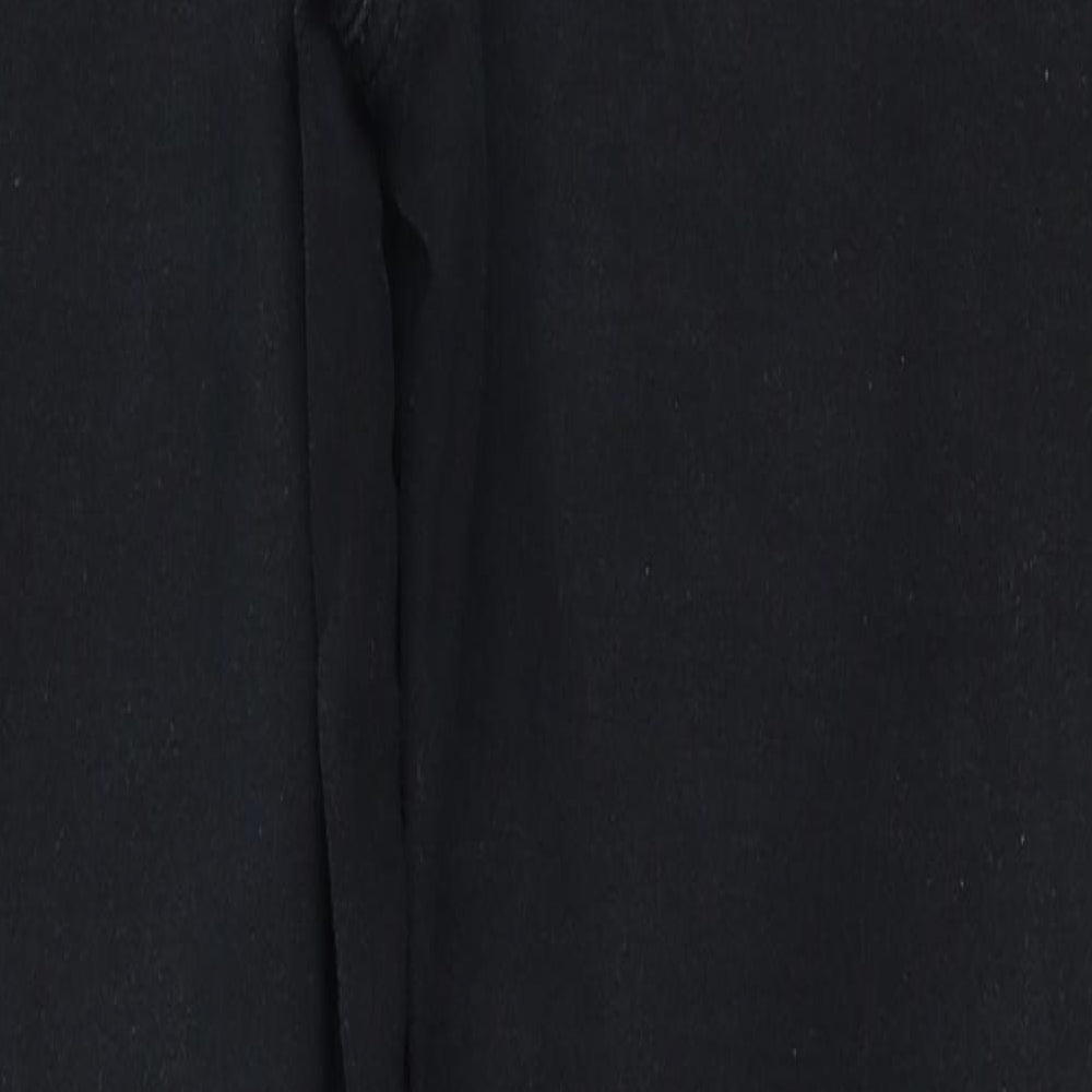 NEXT Womens Black Cotton Skinny Jeans Size 12 L24 in Regular Zip
