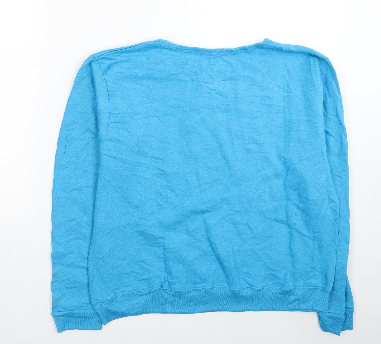 Hanes Womens Blue Cotton Pullover Sweatshirt Size M Pullover
