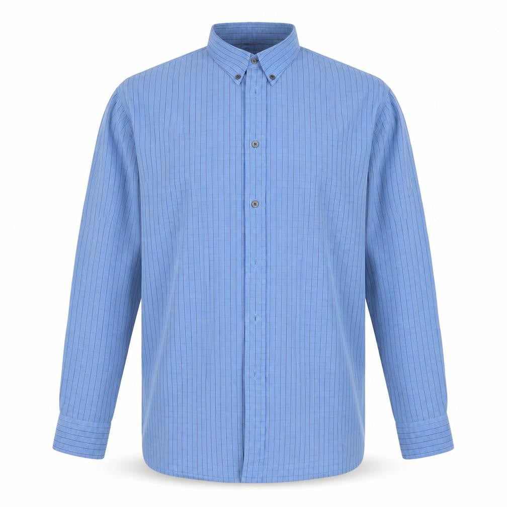 Mens UK Size L Refind Blue  Button-Up Long Sleeve Casual Shirt