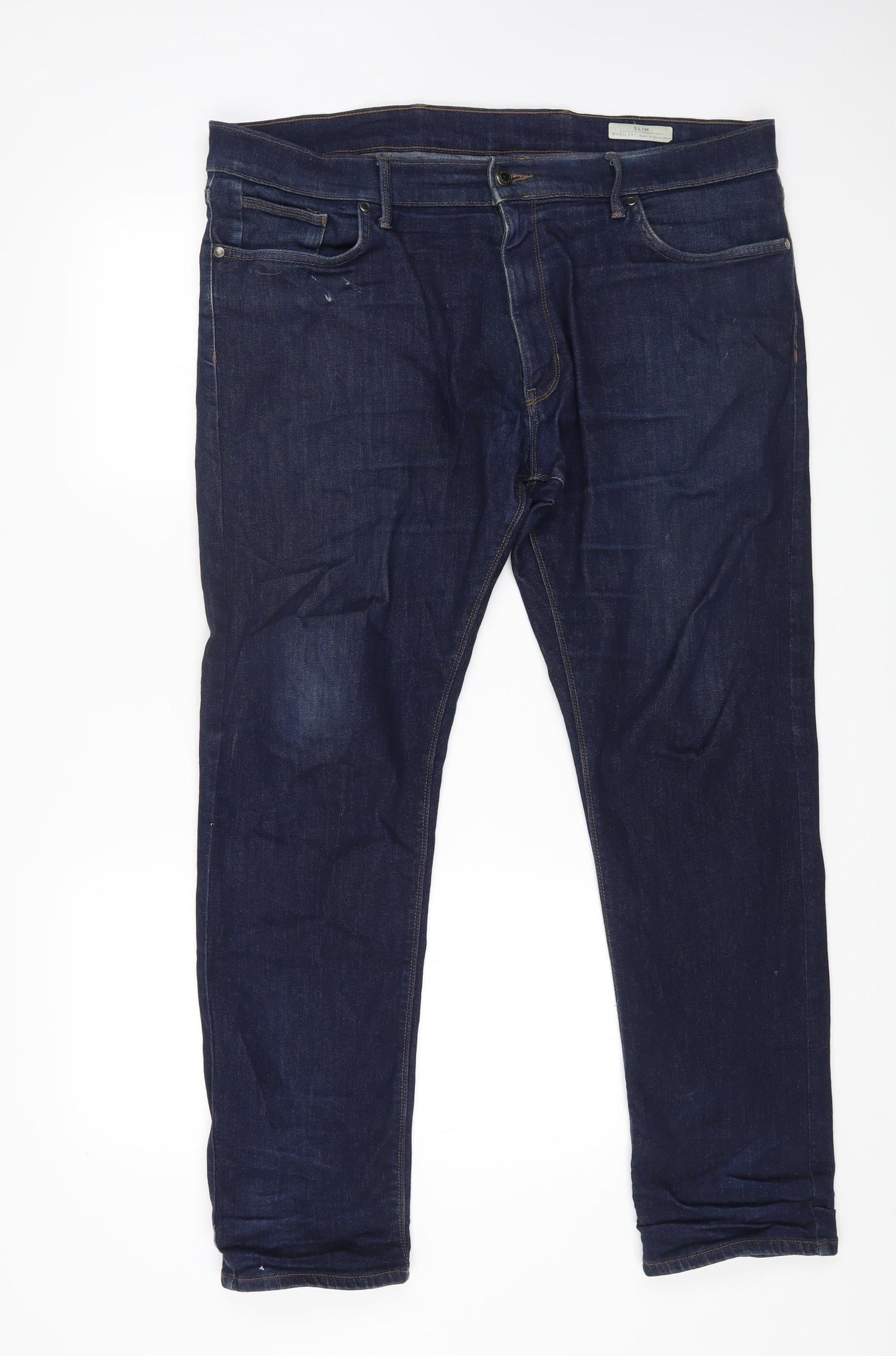 Womens UK Size 40 in Marks and Spencer Regular Fit Straight Blue Jeans