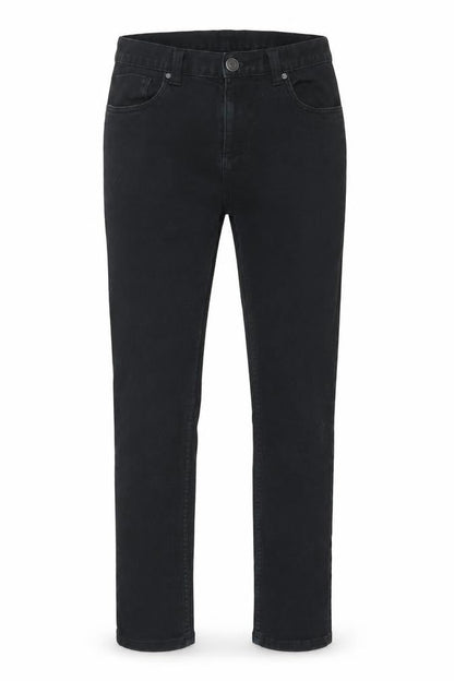 Denim & Co. Womens Black Cotton Straight Jeans Size 32 in L32 in Regular Zip