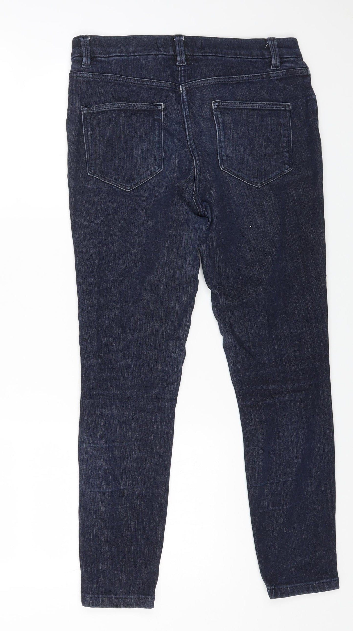 NEXT Womens Blue Cotton Jegging Jeans Size 10 L24 in Regular Button