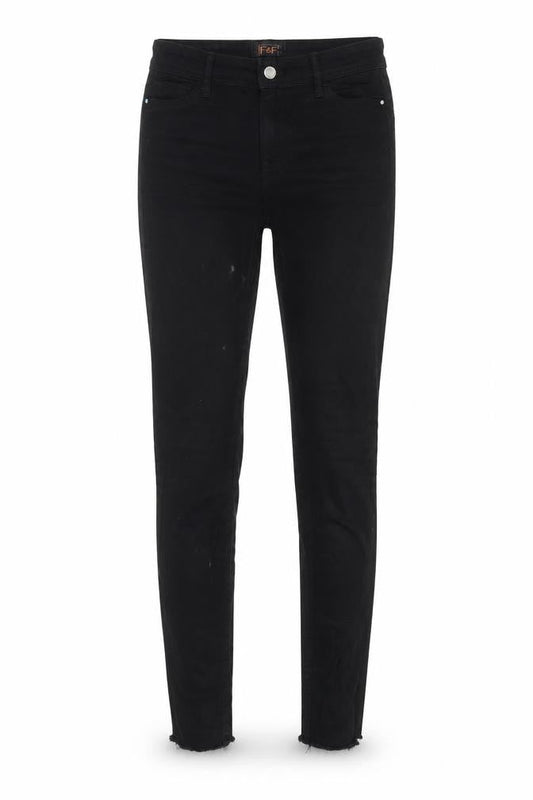 Womens UK Size 6 F&F Regular Fit Straight Black Jeans