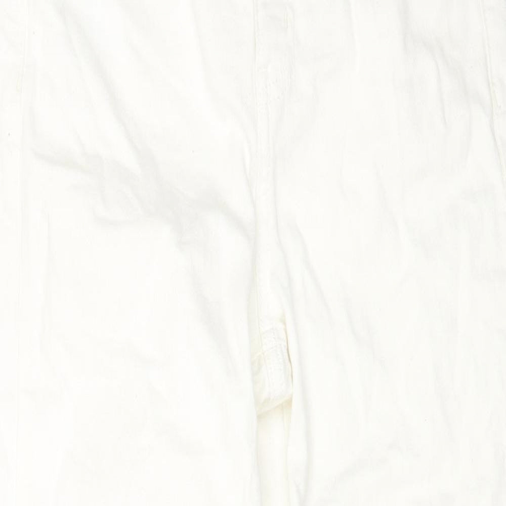 Womens UK Size 8 Marks and Spencer Regular Fit Tapered White Jeans