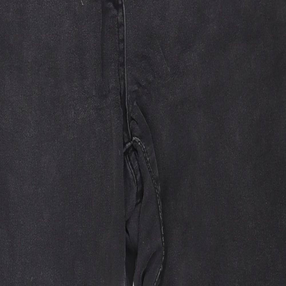Marks and Spencer Womens Black Cotton Skinny Jeans Size 12 L24 in Regular Button