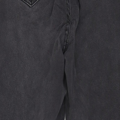 Marks and Spencer Womens Black Cotton Skinny Jeans Size 12 L24 in Regular Button