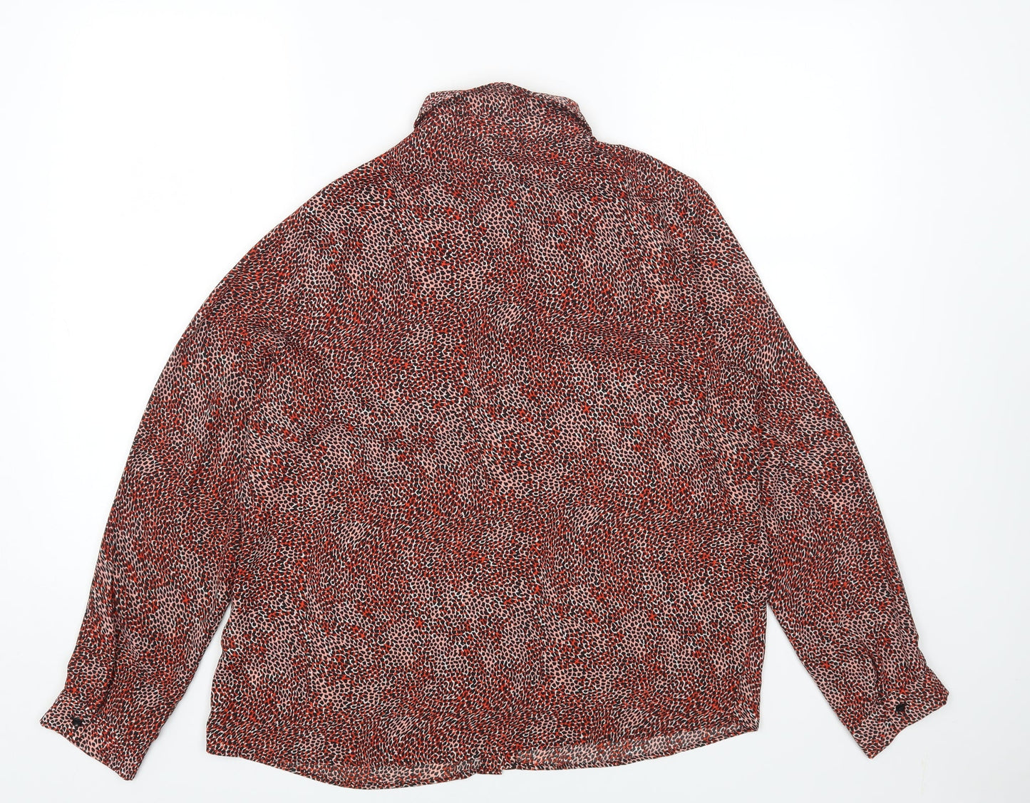 Primark Womens Multicoloured Geometric Polyester Basic Button-Up Size 10 Collared