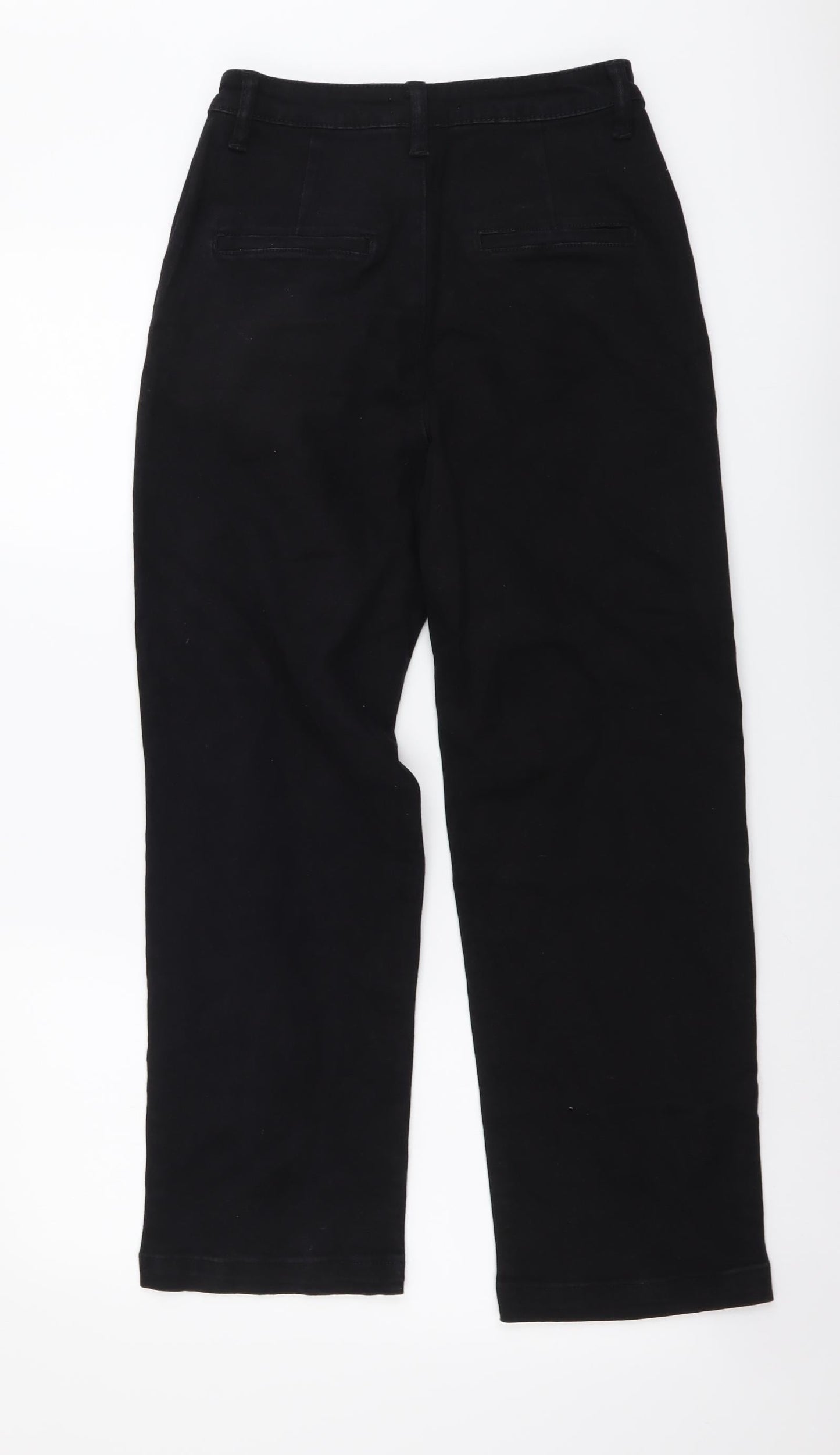 Real Easy Womens Black Cotton Straight Jeans Size M L25 in Regular Button