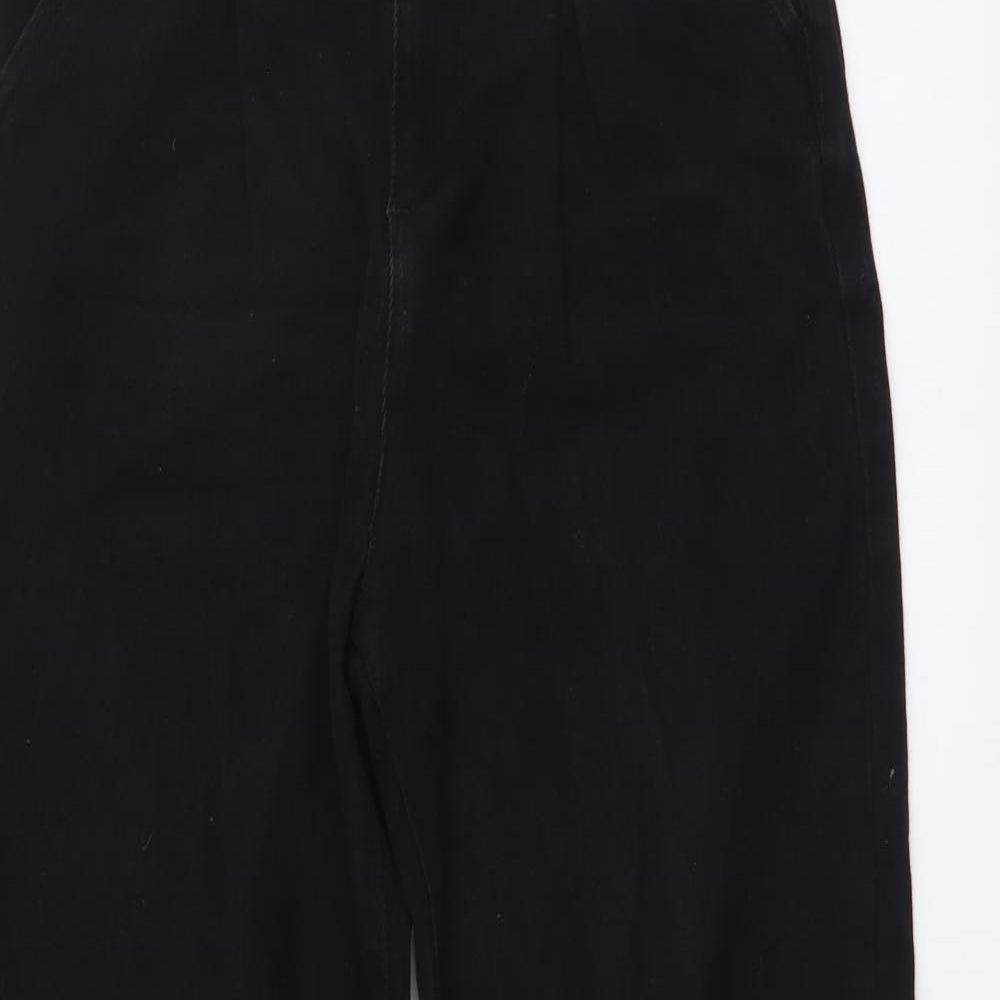 Real Easy Womens Black Cotton Straight Jeans Size M L25 in Regular Button
