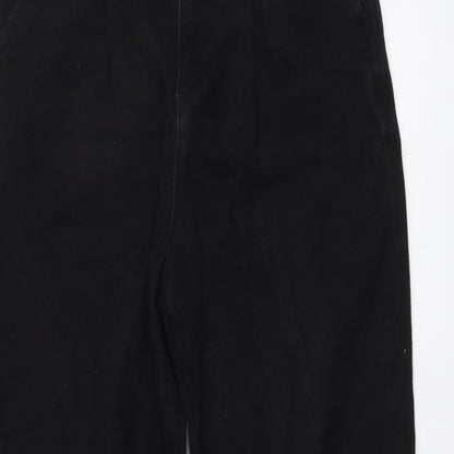Real Easy Womens Black Cotton Straight Jeans Size M L25 in Regular Button