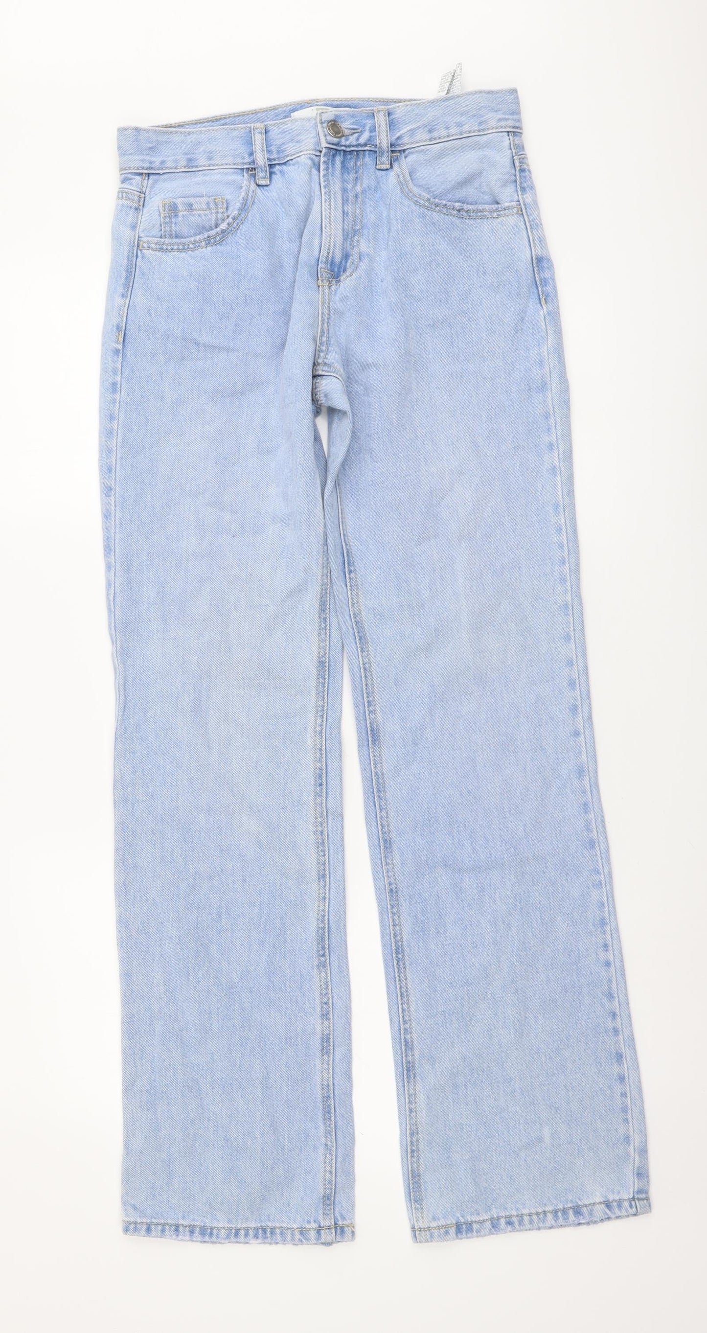 Womens UK Size 6 STR Regular Fit Flared Blue Jeans