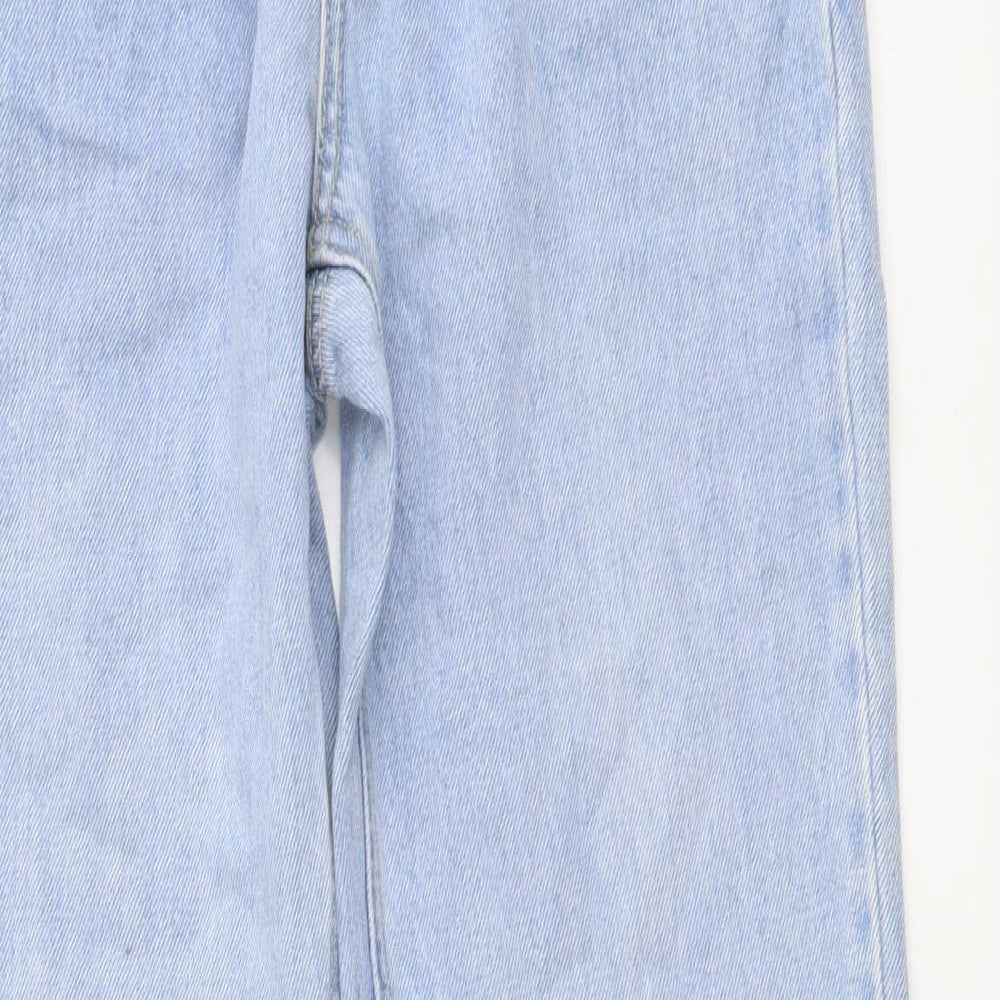 Womens UK Size 6 STR Regular Fit Flared Blue Jeans