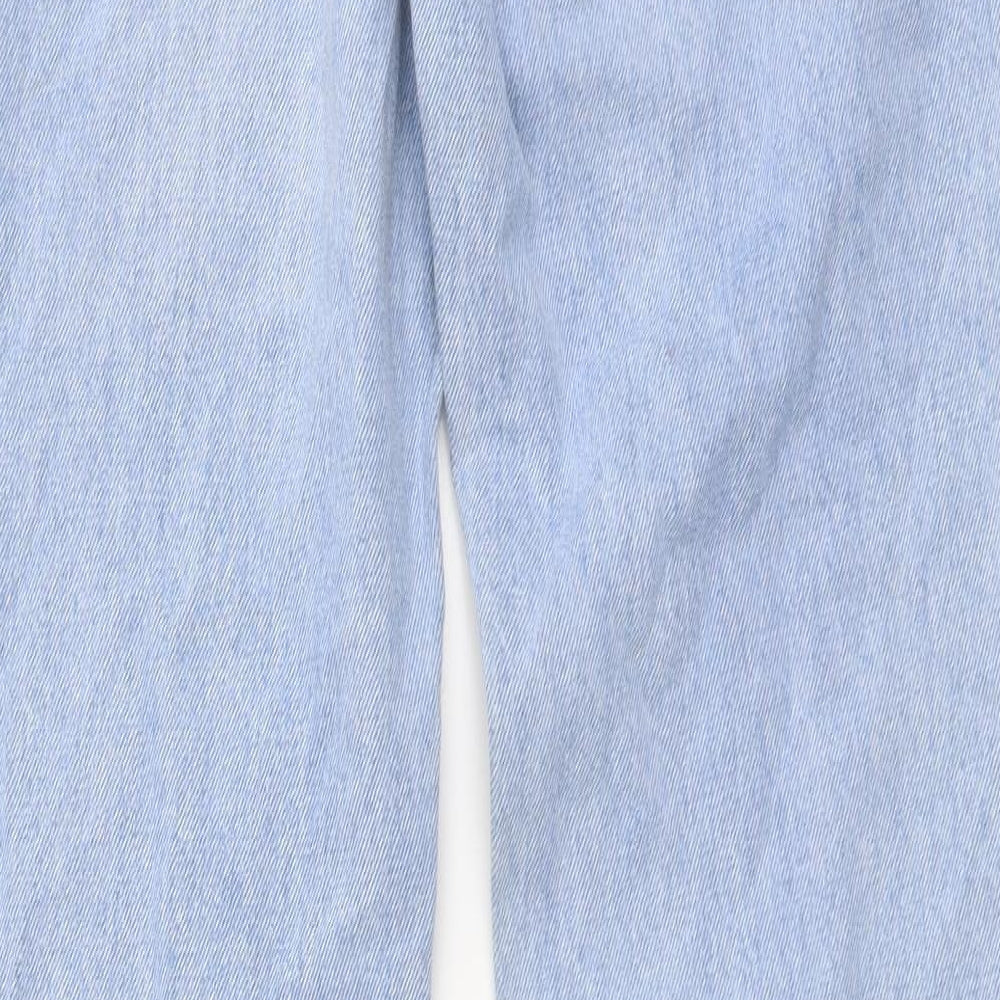 Womens UK Size 6 STR Regular Fit Flared Blue Jeans