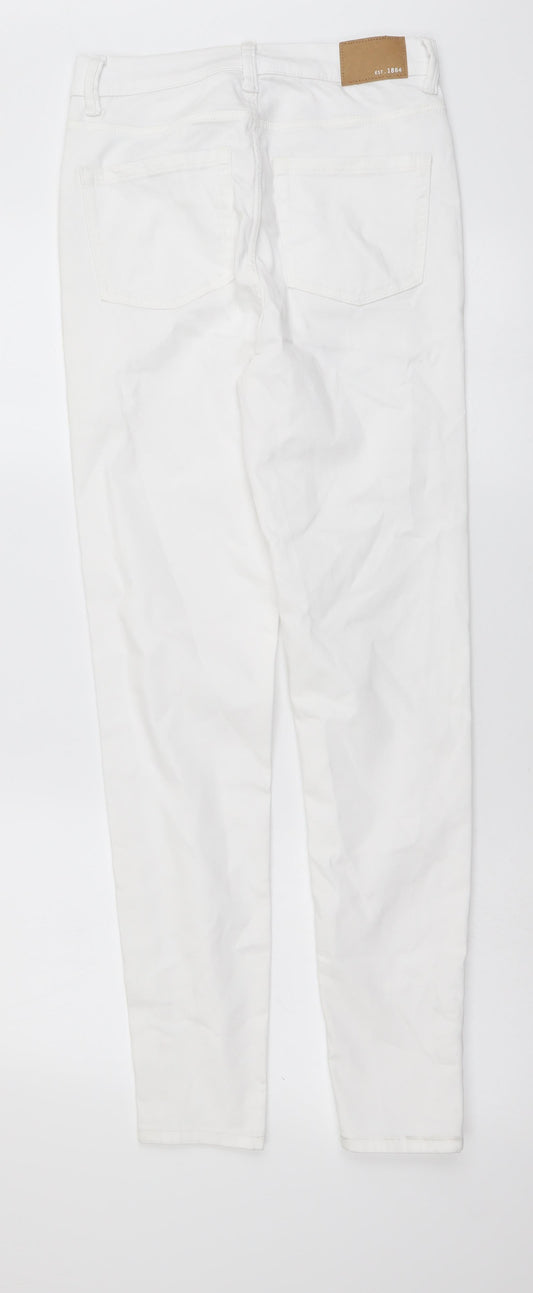 Womens UK Size 8 Marks and Spencer Regular Fit Skinny White Jeans