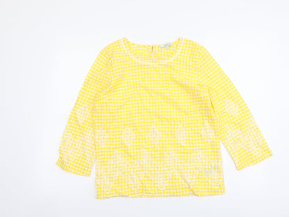Womens UK Size 6 NEXT Yellow Basic Blouse