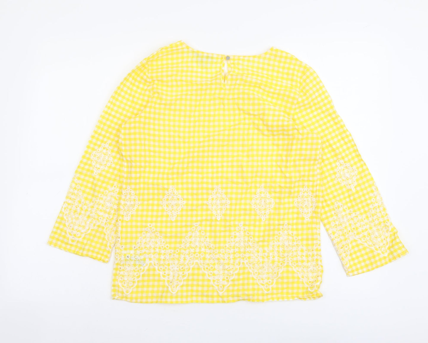 Womens UK Size 6 NEXT Yellow Basic Blouse