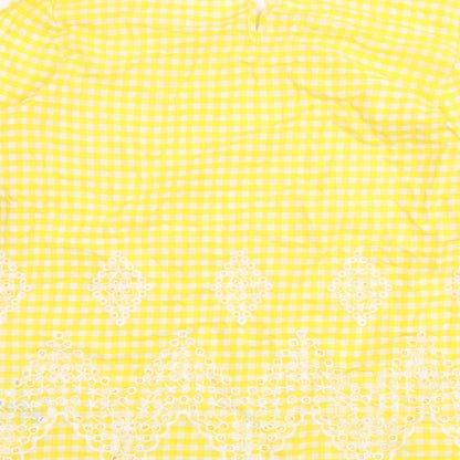 Womens UK Size 6 NEXT Yellow Basic Blouse