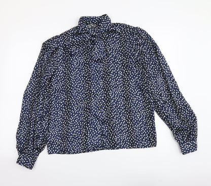 Womens UK Size 10 Marks and Spencer Blue Basic Button-Up