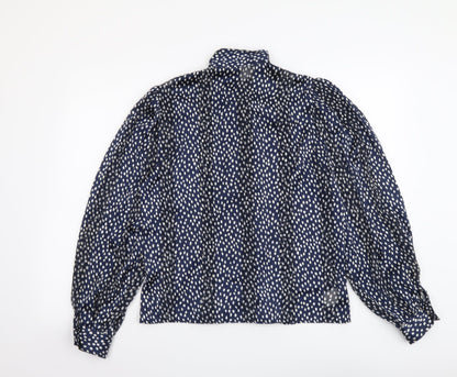 Womens UK Size 10 Marks and Spencer Blue Basic Button-Up