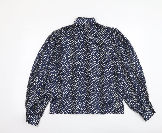 Womens UK Size 10 Marks and Spencer Blue Basic Button-Up