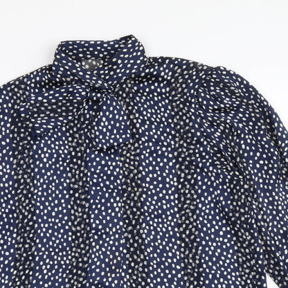 Womens UK Size 10 Marks and Spencer Blue Basic Button-Up