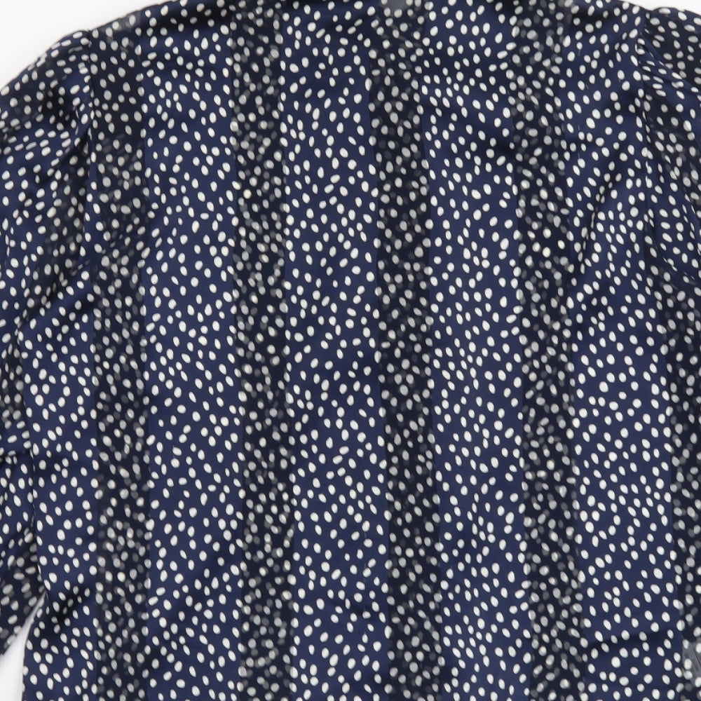 Womens UK Size 10 Marks and Spencer Blue Basic Button-Up