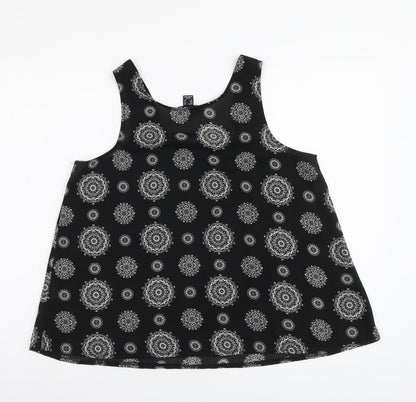 Womens UK Size 12 Atmosphere Black Basic Tank