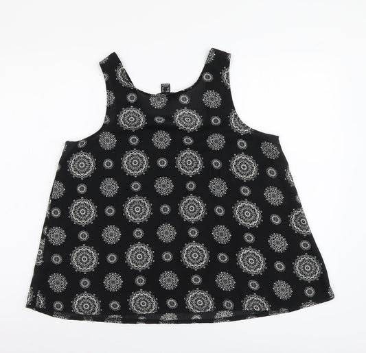 Womens UK Size 12 Atmosphere Black Basic Tank