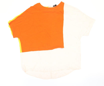 Womens UK Size 8 Topshop Yellow Basic T-Shirt