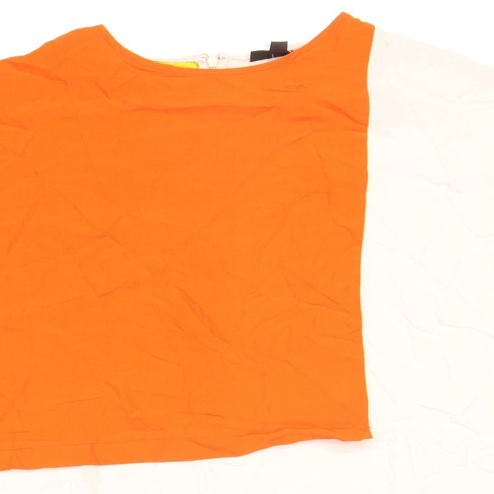 Womens UK Size 8 Topshop Yellow Basic T-Shirt