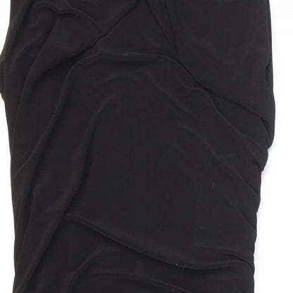 En Focus Studio Womens Black Polyester Bodycon Size 8 Scoop Neck Pullover